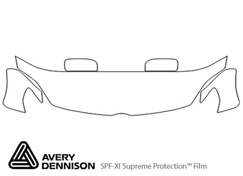 5 Avery Dennison Clear Bra Hood Precut PPF Diagram