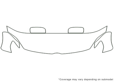 5 3M Clear Bra Hood Precut PPF Diagram