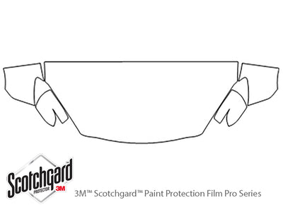 5 3M Clear Bra Hood Precut PPF Diagram