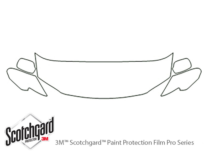 6 3M Clear Bra Hood Precut PPF Diagram
