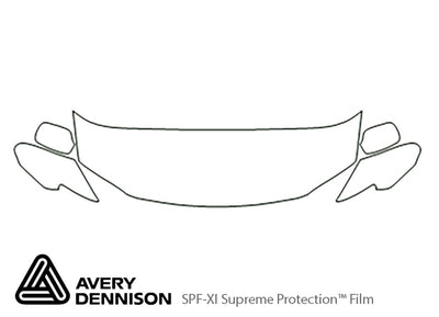 6 Avery Dennison Clear Bra Hood Precut PPF Diagram