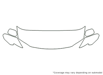 6 3M Clear Bra Hood Precut PPF Diagram