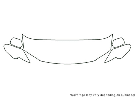 6 3M Clear Bra Hood Precut PPF Diagram