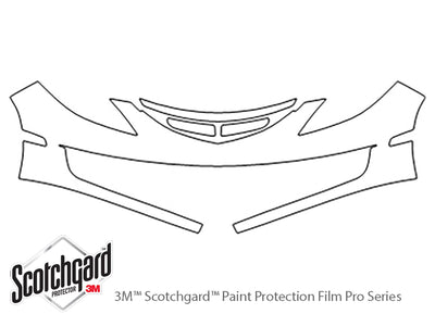 6 3M Clear Bra Bumper Precut PPF Diagram