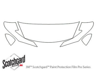 6 3M Clear Bra Hood Precut PPF Diagram