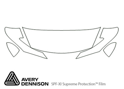 6 Avery Dennison Clear Bra Hood Precut PPF Diagram