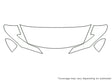 6 3M Clear Bra Hood Precut PPF Diagram