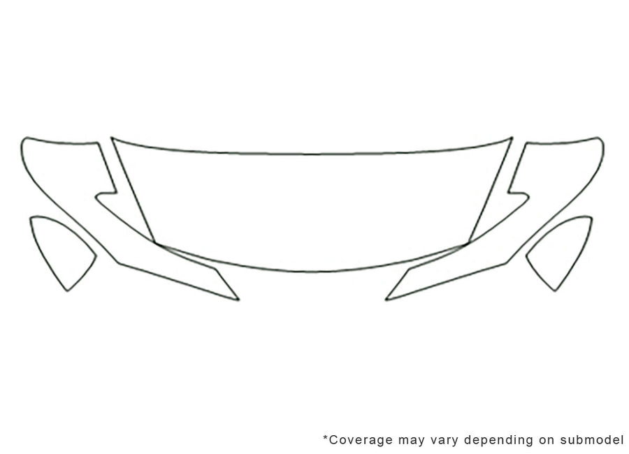 6 3M Clear Bra Hood Precut PPF Diagram