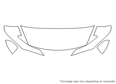 6 Avery Dennison Clear Bra Hood Precut PPF Diagram