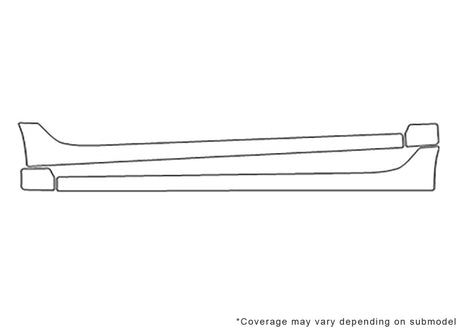 6 3M Clear Bra Door Cup Precut PPF Diagram