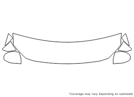 6 3M Clear Bra Hood Precut PPF Diagram