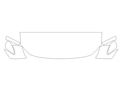 6 3M Clear Bra Hood Precut PPF Diagram