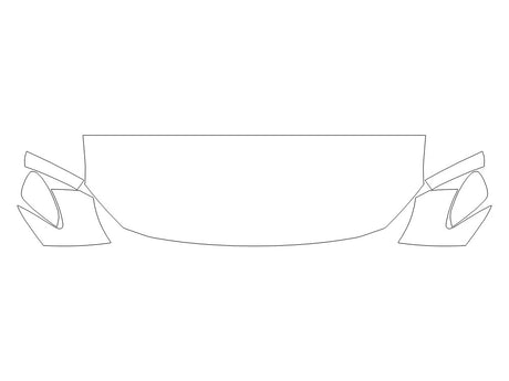 6 3M Clear Bra Hood Precut PPF Diagram