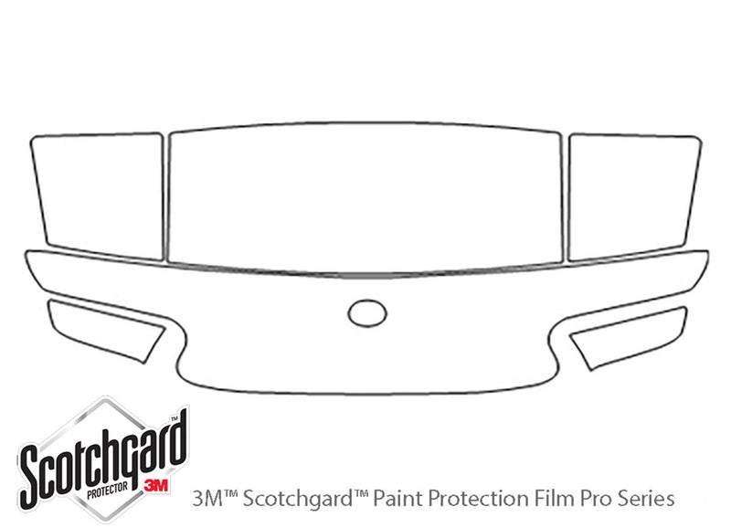 miata 3M Clear Bra Hood Precut PPF Diagram