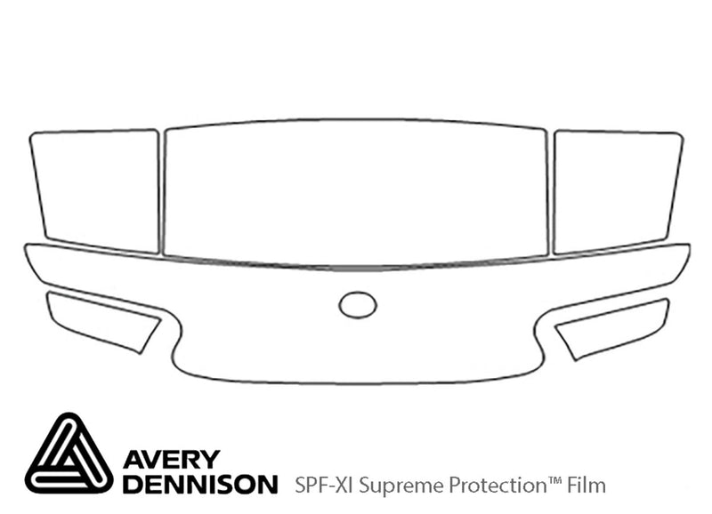 miata Avery Dennison Clear Bra Hood Precut PPF Diagram
