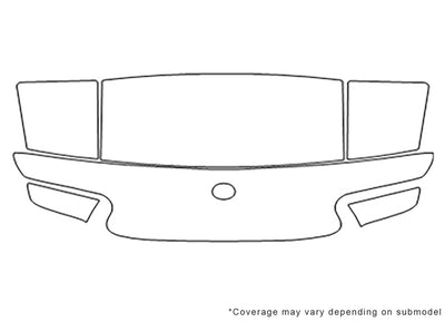 miata 3M Clear Bra Hood Precut PPF Diagram