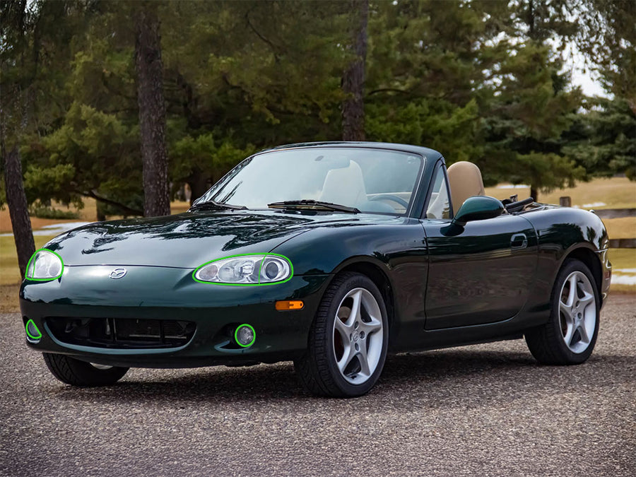mazda miata 2001-2003 Headlight Protection Installation Location