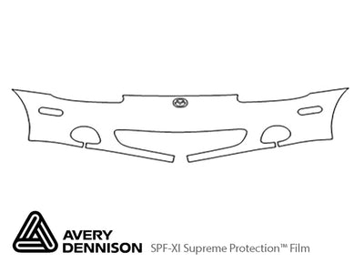 miata Avery Dennison Clear Bra Bumper Precut PPF Diagram