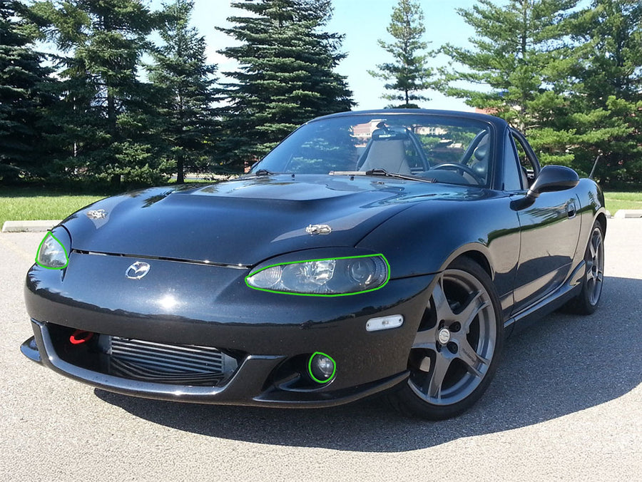 mazda miata 2004-2005 Headlight Protection Installation Location