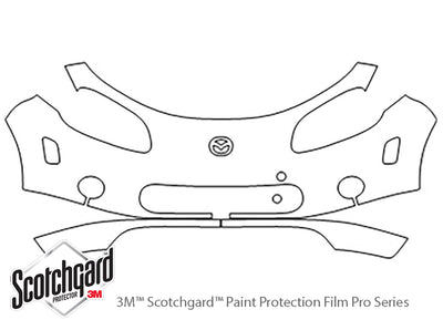 miata 3M Clear Bra Bumper Precut PPF Diagram