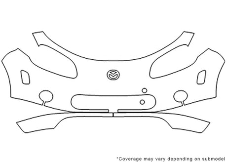 miata Avery Dennison Clear Bra Bumper Precut PPF Diagram