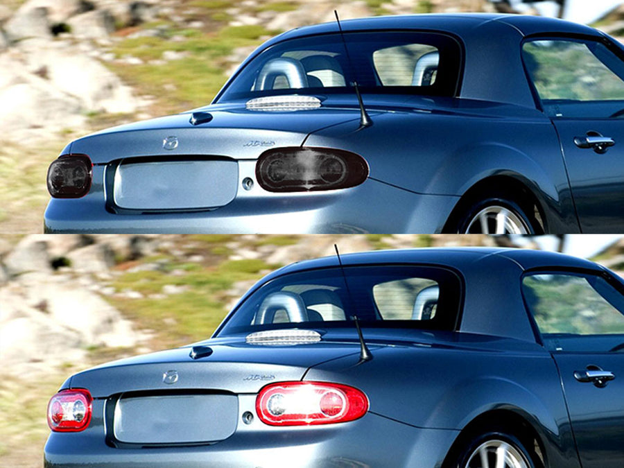 miata Before and After Smoked Taillights