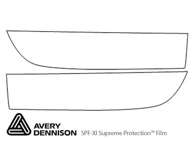 miata Avery Dennison Clear Bra Door Cup Precut PPF Diagram