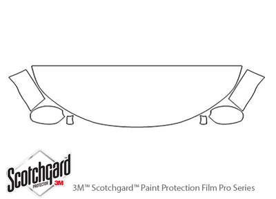 miata 3M Clear Bra Hood Precut PPF Diagram