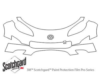 miata 3M Clear Bra Bumper Precut PPF Diagram