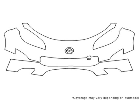 miata Avery Dennison Clear Bra Bumper Precut PPF Diagram
