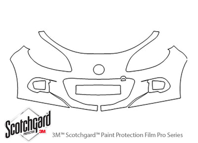 miata 3M Clear Bra Bumper Precut PPF Diagram