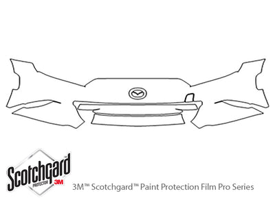 miata 3M Clear Bra Bumper Precut PPF Diagram