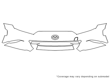 miata Avery Dennison Clear Bra Bumper Precut PPF Diagram