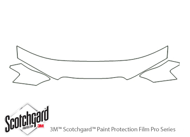 millenia 3M Clear Bra Hood Precut PPF Diagram