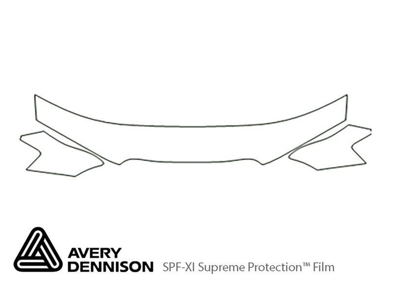 millenia Avery Dennison Clear Bra Hood Precut PPF Diagram