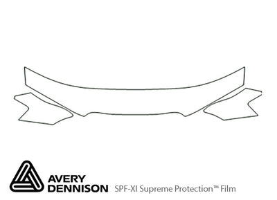 millenia Avery Dennison Clear Bra Hood Precut PPF Diagram