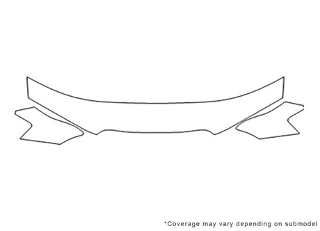 millenia 3M Clear Bra Hood Precut PPF Diagram