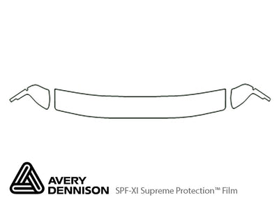 mpv Avery Dennison Clear Bra Hood Precut PPF Diagram