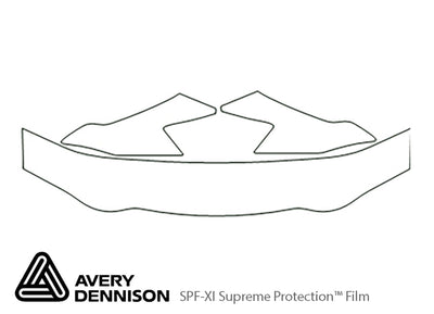 mpv Avery Dennison Clear Bra Hood Precut PPF Diagram