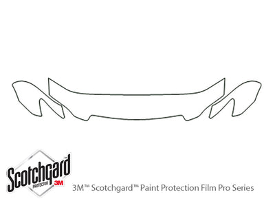 mpv 3M Clear Bra Hood Precut PPF Diagram