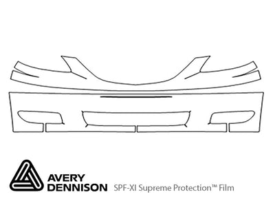 mpv Avery Dennison Clear Bra Bumper Precut PPF Diagram