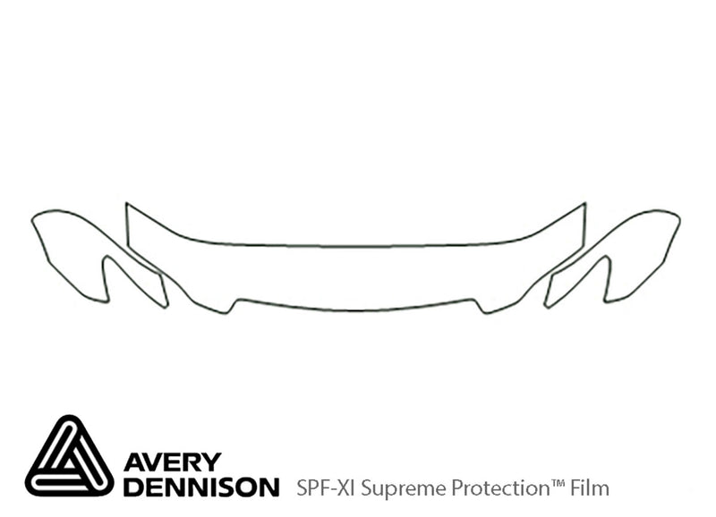 mpv Avery Dennison Clear Bra Hood Precut PPF Diagram