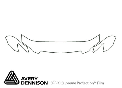 mpv Avery Dennison Clear Bra Hood Precut PPF Diagram