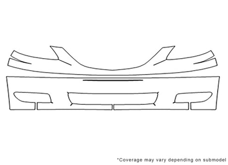 mpv 3M Clear Bra Bumper Precut PPF Diagram