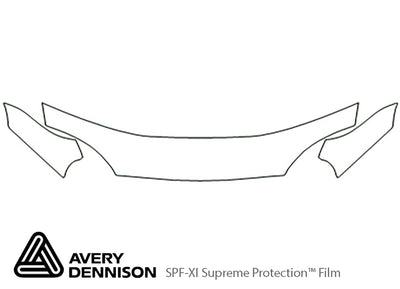 mx-3 Avery Dennison Clear Bra Hood Precut PPF Diagram