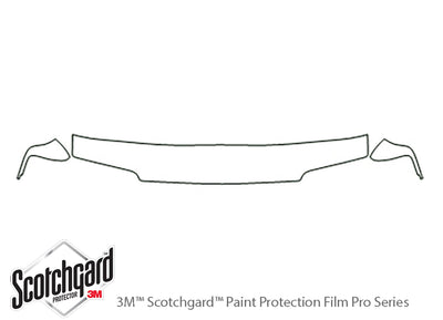 protege 3M Clear Bra Hood Precut PPF Diagram