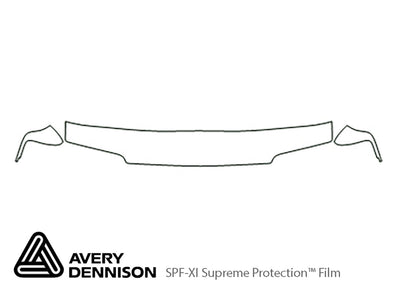 protege Avery Dennison Clear Bra Hood Precut PPF Diagram