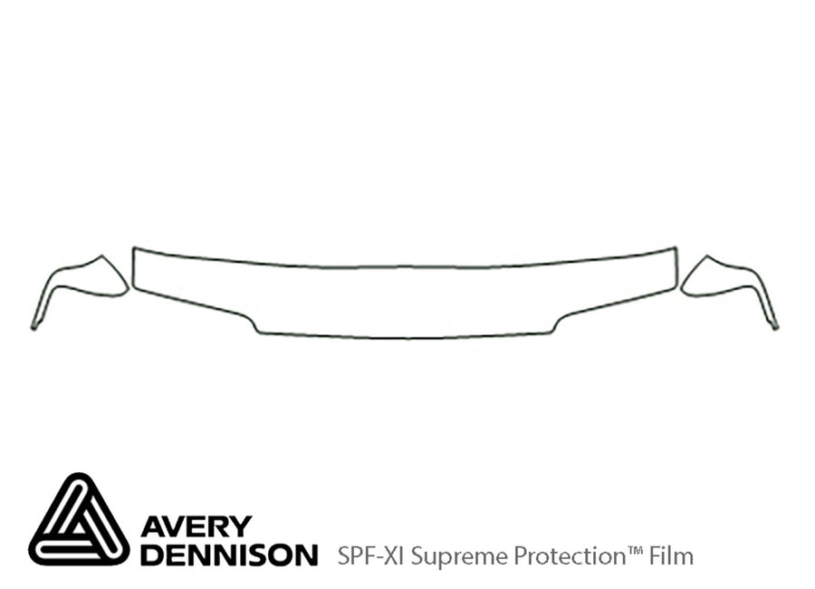 protege Avery Dennison Clear Bra Hood Precut PPF Diagram