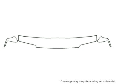 protege 3M Clear Bra Hood Precut PPF Diagram