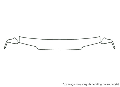 protege 3M Clear Bra Hood Precut PPF Diagram